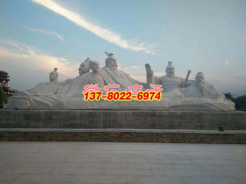 漢白玉大型景觀人物雕塑項(xiàng)目—陜西寶雞 水城·三國小鎮(zhèn)人物群雕